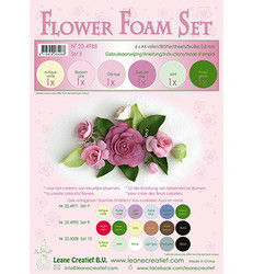 Leane Creatief Flower Foam -softislevy kukkien tekoon, setti 8 old rose