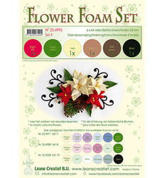 Leane Creatief Flower Foam -softislevy kukkien tekoon, setti 9 brown - red - green