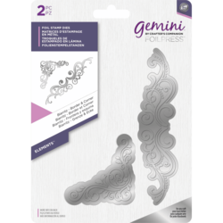 Gemini Foil Stamp Die -kuviolevyt Biarriz Border & Corner