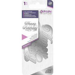 Gemini Foil Stamp Die -kuviolevy Happy Birthday