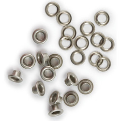 We R Eyelets & Washers Standard, sirkat prikkoineen, 30 kpl, nikkeli