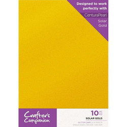 Crafter's Companion Glitter -kartonki, Solar Gold, A4