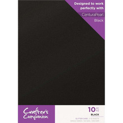 Crafter's Companion Glitter -kartonki, Black A4