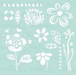Polkadoodles Flower Doodles -sapluuna