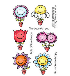 C.C.Designs leimasinsetti Happy Little Flowers