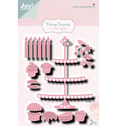 Joy! crafts Vintage Teaparty, Cupcakes -stanssisetti