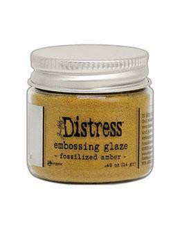 Tim Holtz Distress Embossing Glaze -jauhe, sävy Fossilized Amber