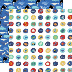 Carta Bella Fish Are Friends skräppipaperi Deep Sea Circles