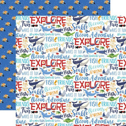Carta Bella Fish Are Friends skräppipaperi Ocean Words