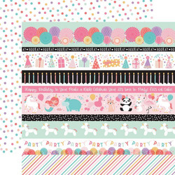 Echo Park It's Your Birthday Girl skräppipaperi Border Strips