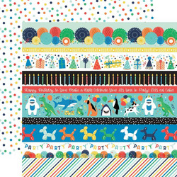 Echo Park It's Your Birthday Boy skräppipaperi Border Strips