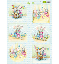 Marianne Design korttikuvat Hetty's Mice New Born
