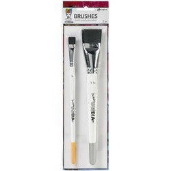 Dina Wakley Media Stiff Bristle Brush -sivellinsetti