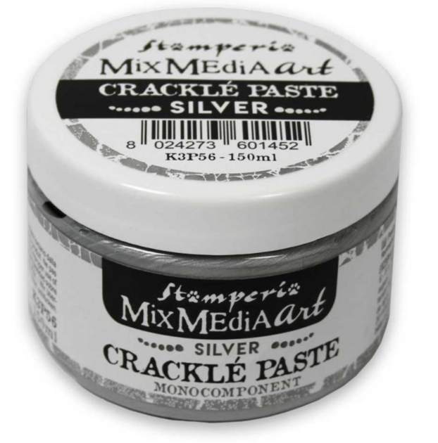 Stamperia Crackle Paste -pasta, hopea, 150 ml - Käsitellen