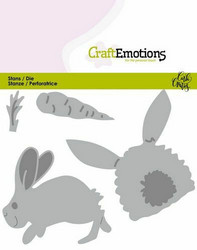 CraftEmotions Rabbit with Carrot -stanssisetti