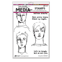 Dina Wakley Media leimasinsetti Strong Men
