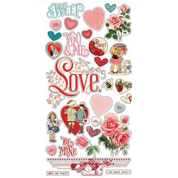Simple Stories My Valentine Chipboard -tarrat