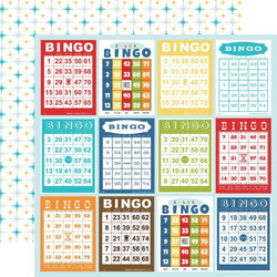 Carta Bella Family Night skräppipaperi Bingo Cards