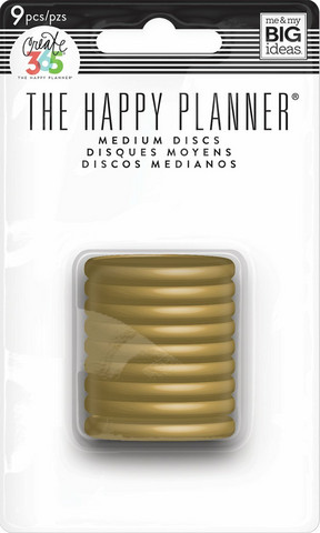 Mambi Happy Planner renkaat. Gold. 1.25
