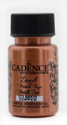 Cadence Dora Metallic -akryylimaali, sävy Copper, 50 ml