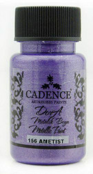 Cadence Dora Metallic -akryylimaali, sävy Amethyst, 50 ml