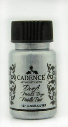 Cadence Dora Metallic -akryylimaali, sävy Silver, 50 ml
