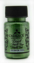 Cadence Dora Metallic -akryylimaali, sävy Dora Green, 50 ml