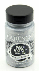 Cadence Dora Hybrid Metallic -akryylimaali, sävy Silver, 90 ml