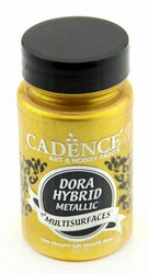 Cadence Dora Hybrid Metallic -akryylimaali, sävy Rich Gold, 90 ml