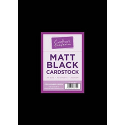 Crafter's Companion Matt Black -kartonki, A4, 40 kpl