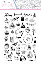Aladine Bullet Journal foam -leimasinsetti Winter