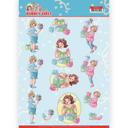 Yvonne Creations Bubbly Girls Party 3D-kuvat Decorating, leikattava