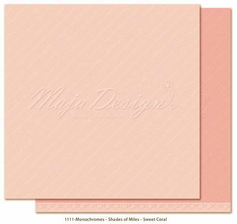 Maja Design Monochromes - Shades of Miles  skräppipaperi Coral