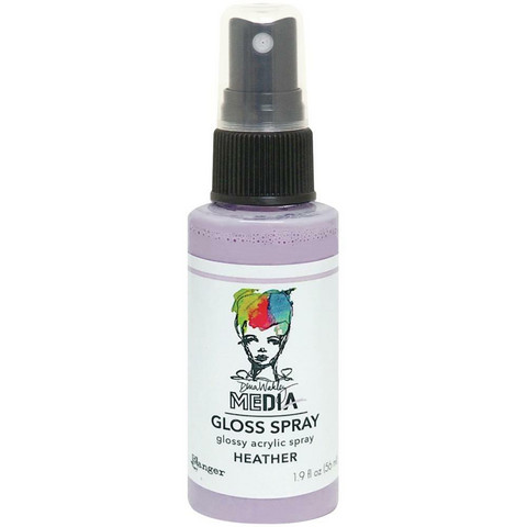 Dina Wakley Media Gloss Spray -suihke, sävy Heather, 56 ml