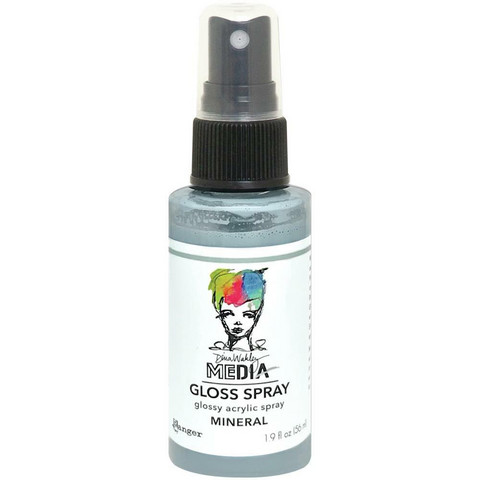 Dina Wakley Media Gloss Spray -suihke, sävy Mineral, 56 ml