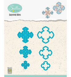 Nellie's Choice stanssisetti Layered Snowflakes 04