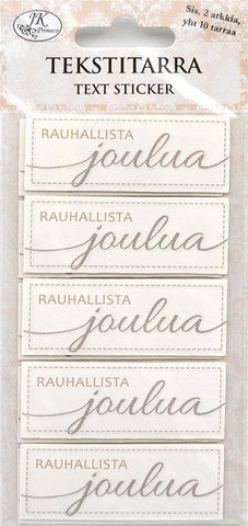 Tekstitarra Rauhallista Joulua, 2 arkkia