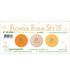 Leane Creatief Flower Foam -softislevy kukkien tekoon, setti 13, orange