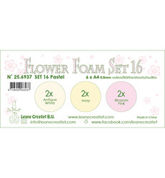 Leane Creatief Flower Foam -softislevy kukkien tekoon, setti 16, pastel