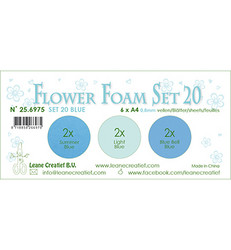 Leane Creatief Flower Foam -softislevy kukkien tekoon, setti 20, blue