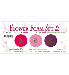 Leane Creatief Flower Foam -softislevy kukkien tekoon, setti 23, bordeaux