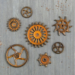 Finnabair Mechanicals -metallikoristeet Rustic Gears