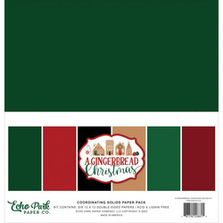 Echo Park A Gingerbread Christmas, Solids -paperipakkaus, 12