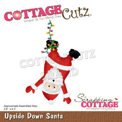 CottageCutz stanssi Upside Down Santa