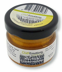 CraftEmotions Wax Paste Colored Metallic -vaha, sävy Yellow