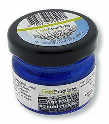 CraftEmotions Wax Paste Colored Metallic -vaha, sävy Blue