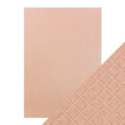 Tonic Luxury Embossed -kartonki, Salmon Harlequin, 5 arkkia