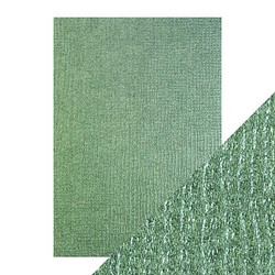 Tonic Luxury Embossed -kartonki, Emerald Hessian, 5 arkkia