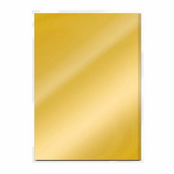 Tonic Satin Effect Mirror Card -peilikartonki, sävy Gold Pearl, 5 arkkia