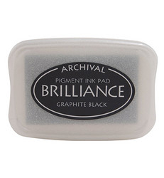 Tsukineko Brilliance -mustetyyny, sävy Graphite Black